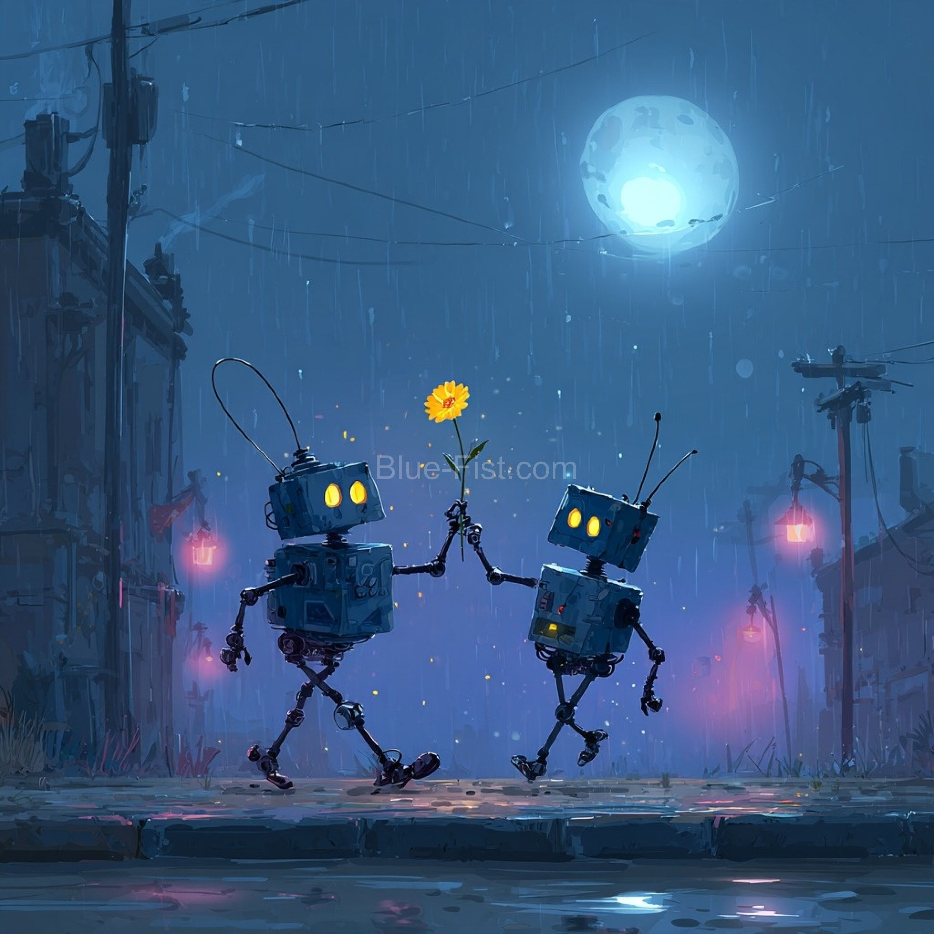 Robots and flowers