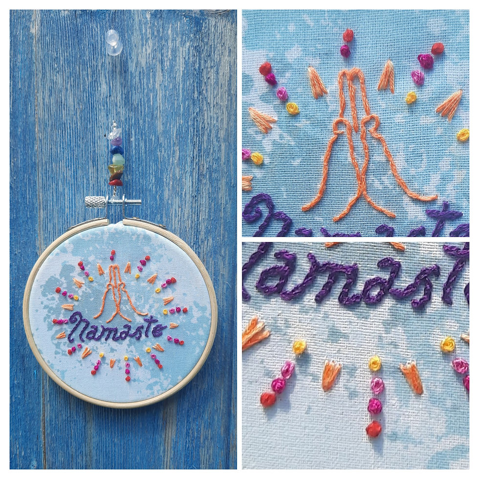 Thumbnail: Namaste Embroidered Hoop