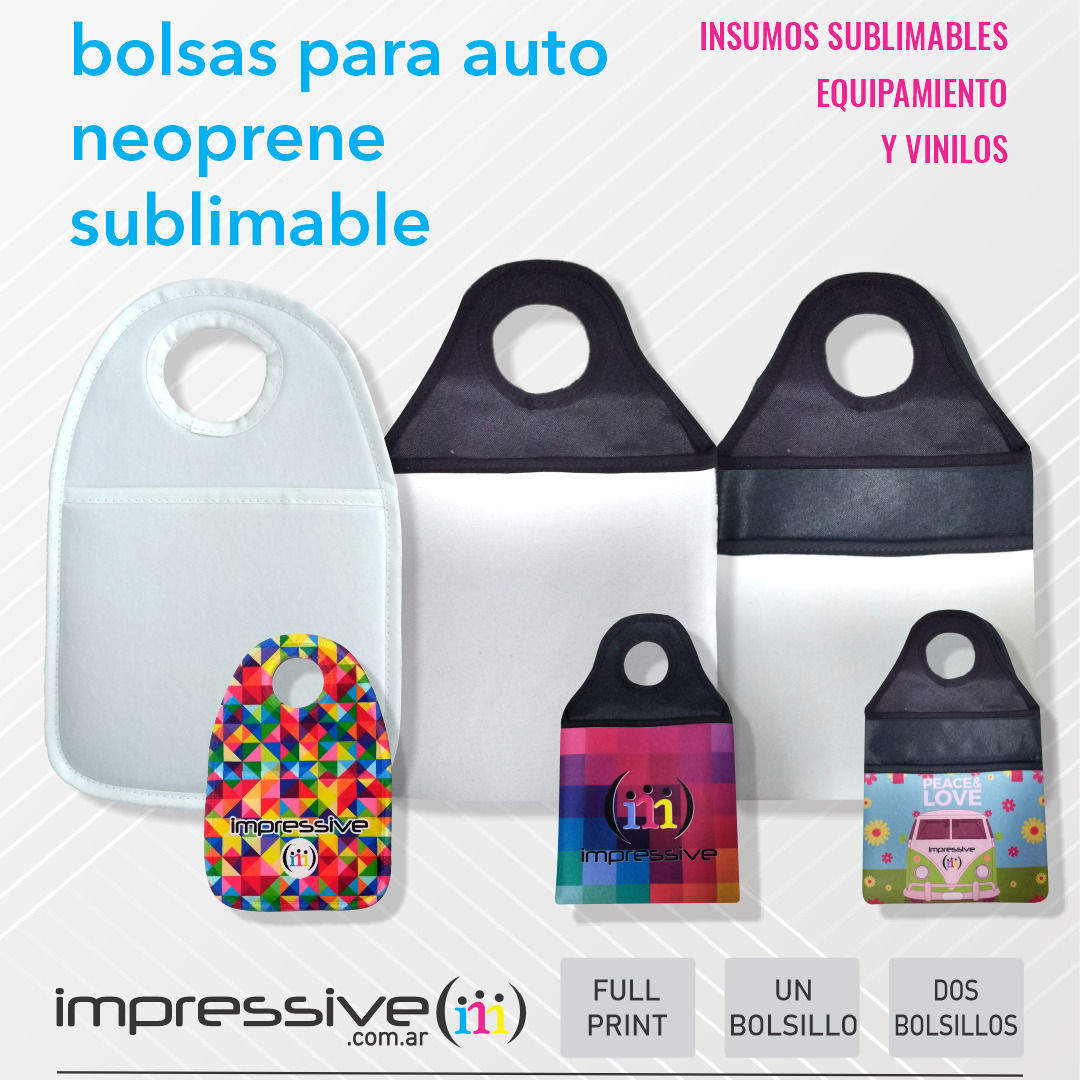 BOLSAS PARA AUTO SUBLIMABLE