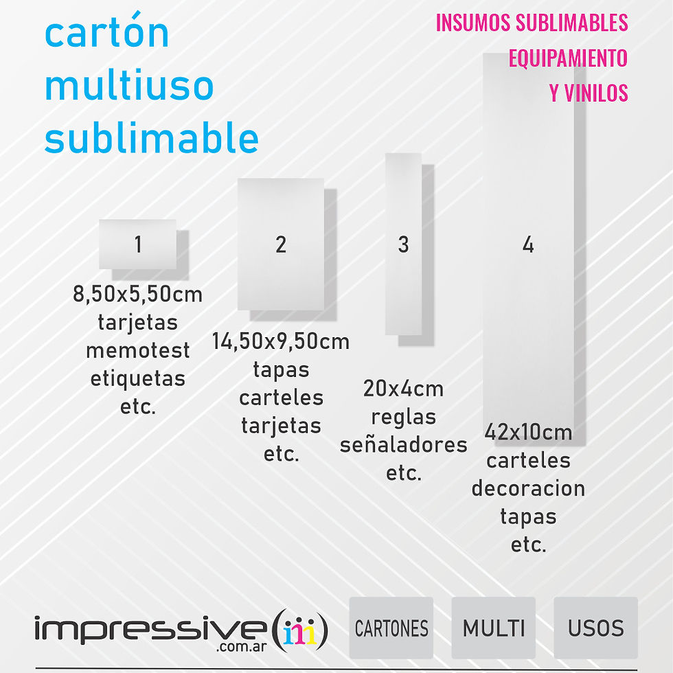 CARTON MULTIUSO SUBLIMABLE