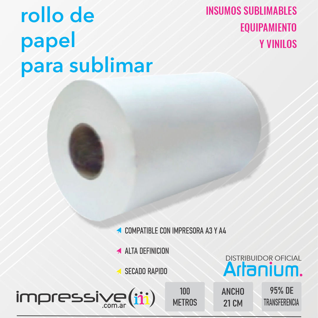ROLLO DE PAPEL PARA SUBLIMACION ARTANIUM