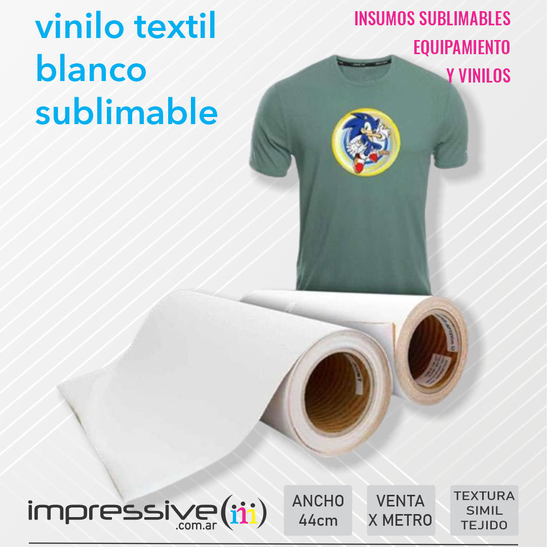 VINILO TEXTIL SUBLIMABLE TERMOTRANSFERIBLE