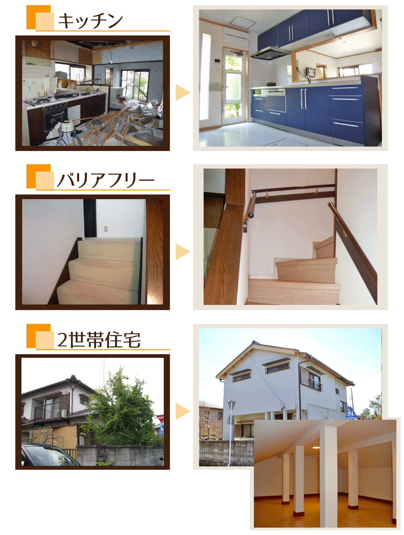 住宅内のリフォーム施工事例