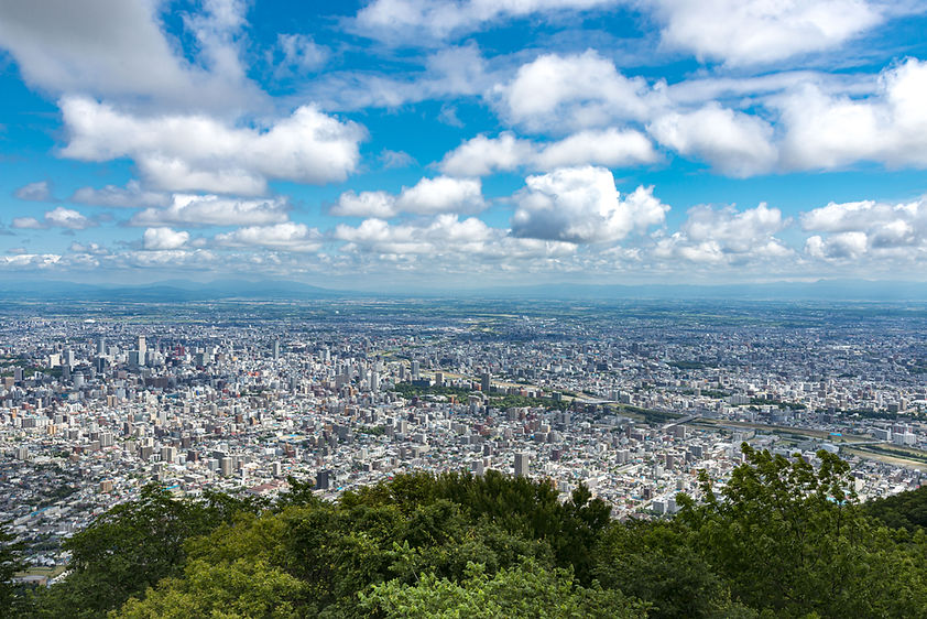 藻岩山から見た札幌市