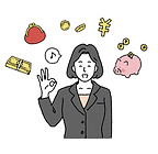 嬉しそうな女性