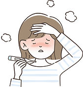 発熱した女性