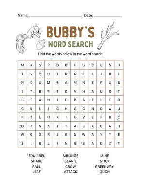 Free Bubby Learns to Share Word Search Puzzle