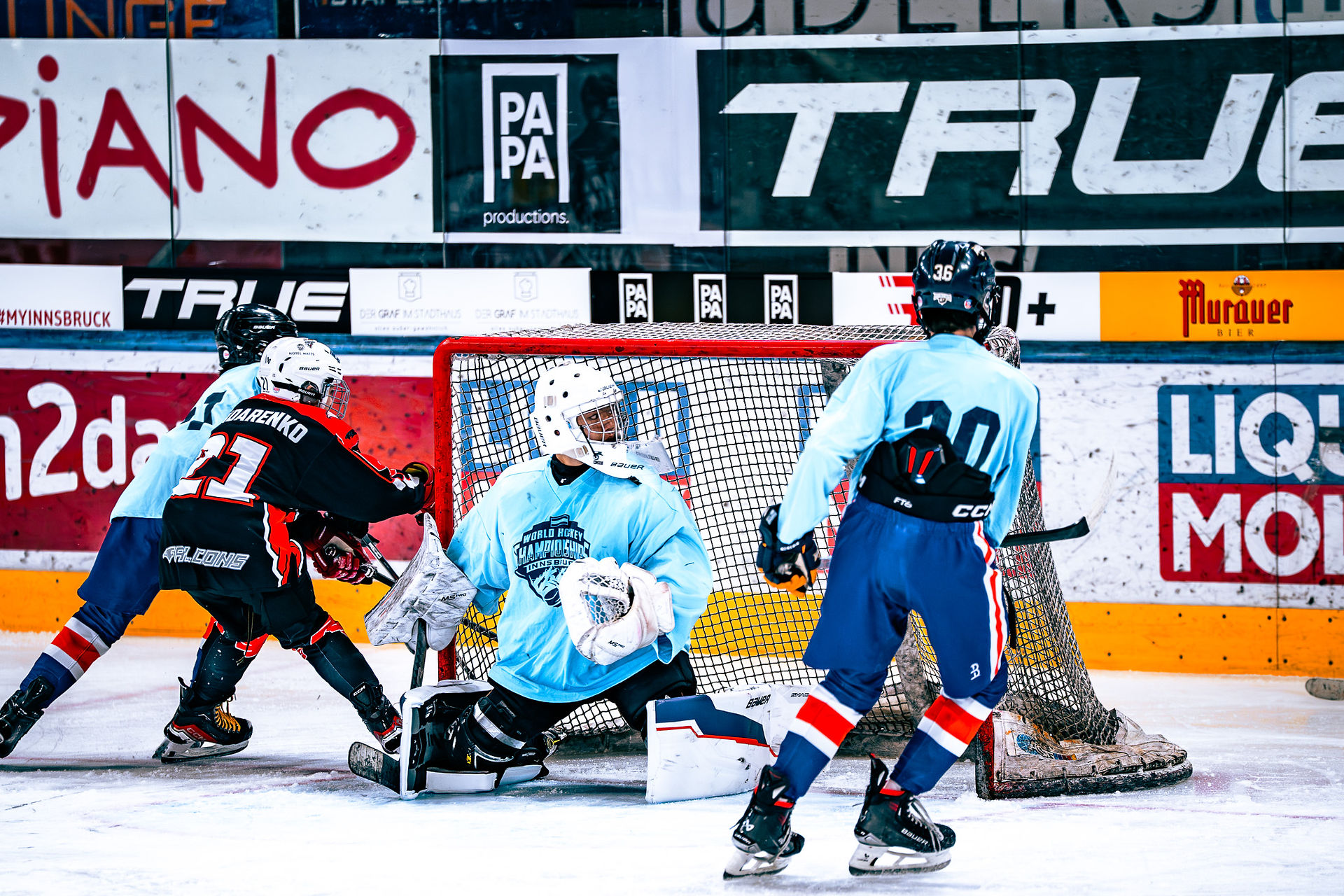 Goaltender getting goal