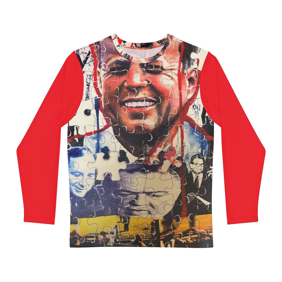Thumbnail: Men's Long Sleeve Shirt (AOP) - "Puzzle Portrait"