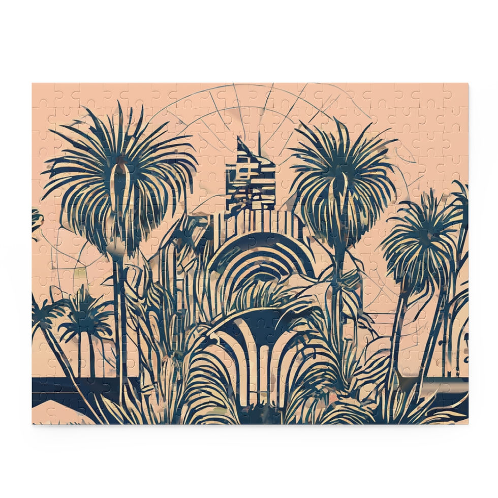 Thumbnail: Puzzle (120, 252, 500-Piece) - "Deco Palms"