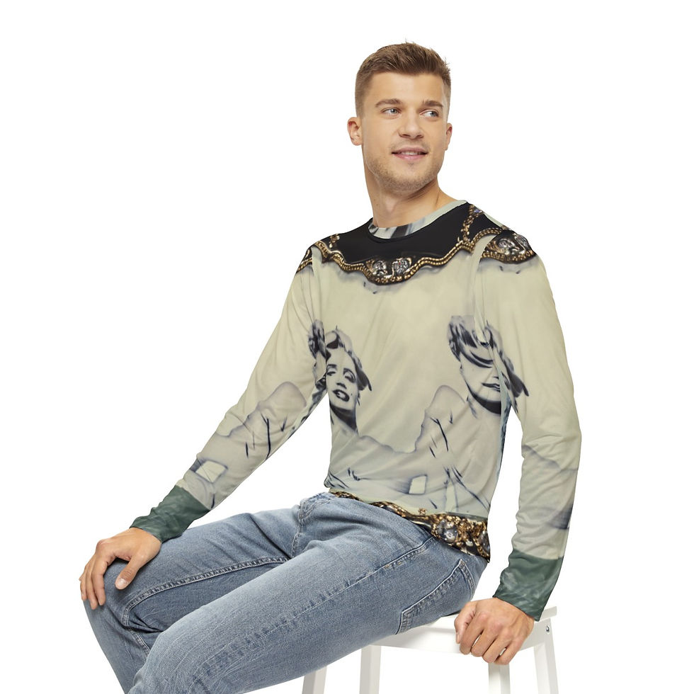Thumbnail: Men's Long Sleeve Shirt (AOP) - "Timeless Glamour"