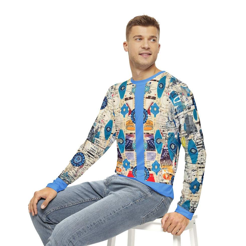 Thumbnail: Men's Long Sleeve Shirt (AOP) - "Vintage Collage"