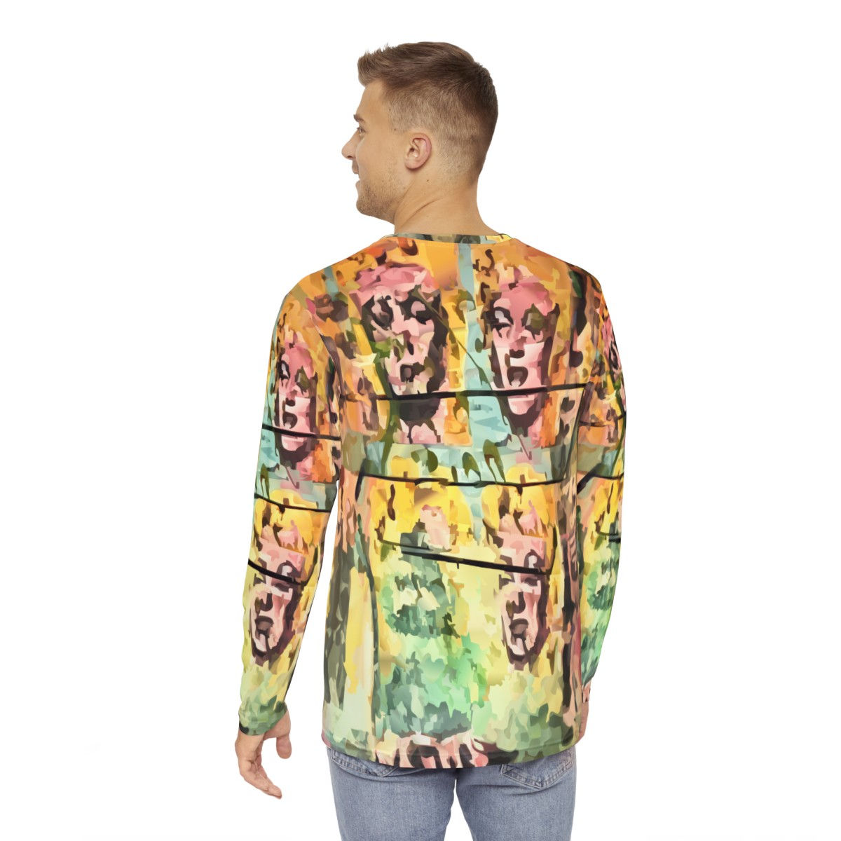 Men's Long Sleeve Shirt (AOP) - "Vivid Expression"