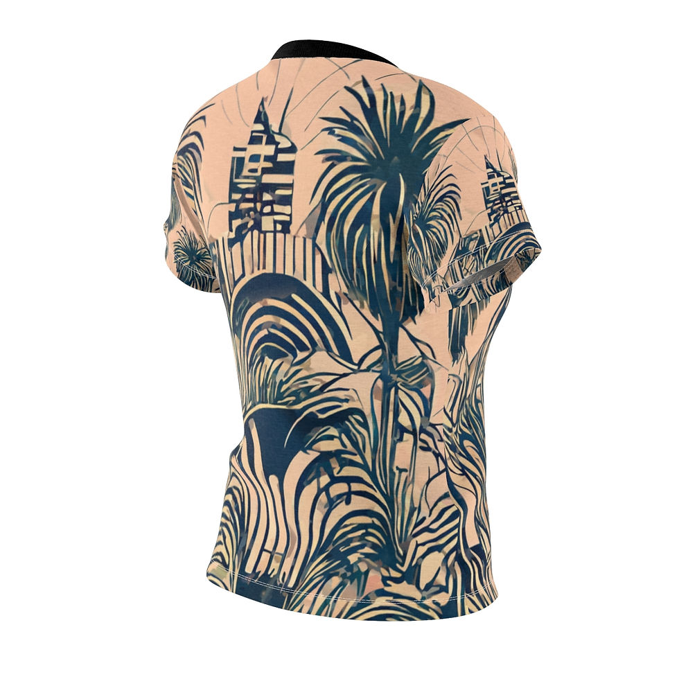 Thumbnail: Women's Cut & Sew Tee (AOP) - "Tropical Oasis"