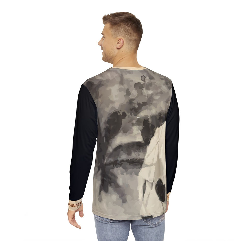 Thumbnail: Men's Long Sleeve Shirt (AOP) - "Vintage Contrast"