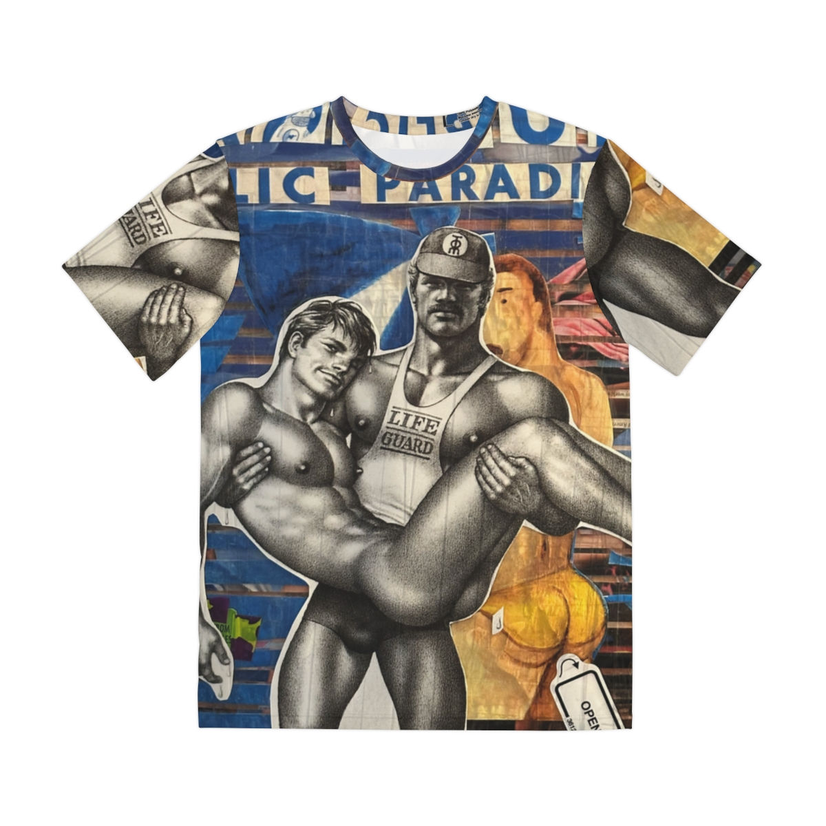 Men's Polyester Tee (AOP) - "Lifeguard Rescue"