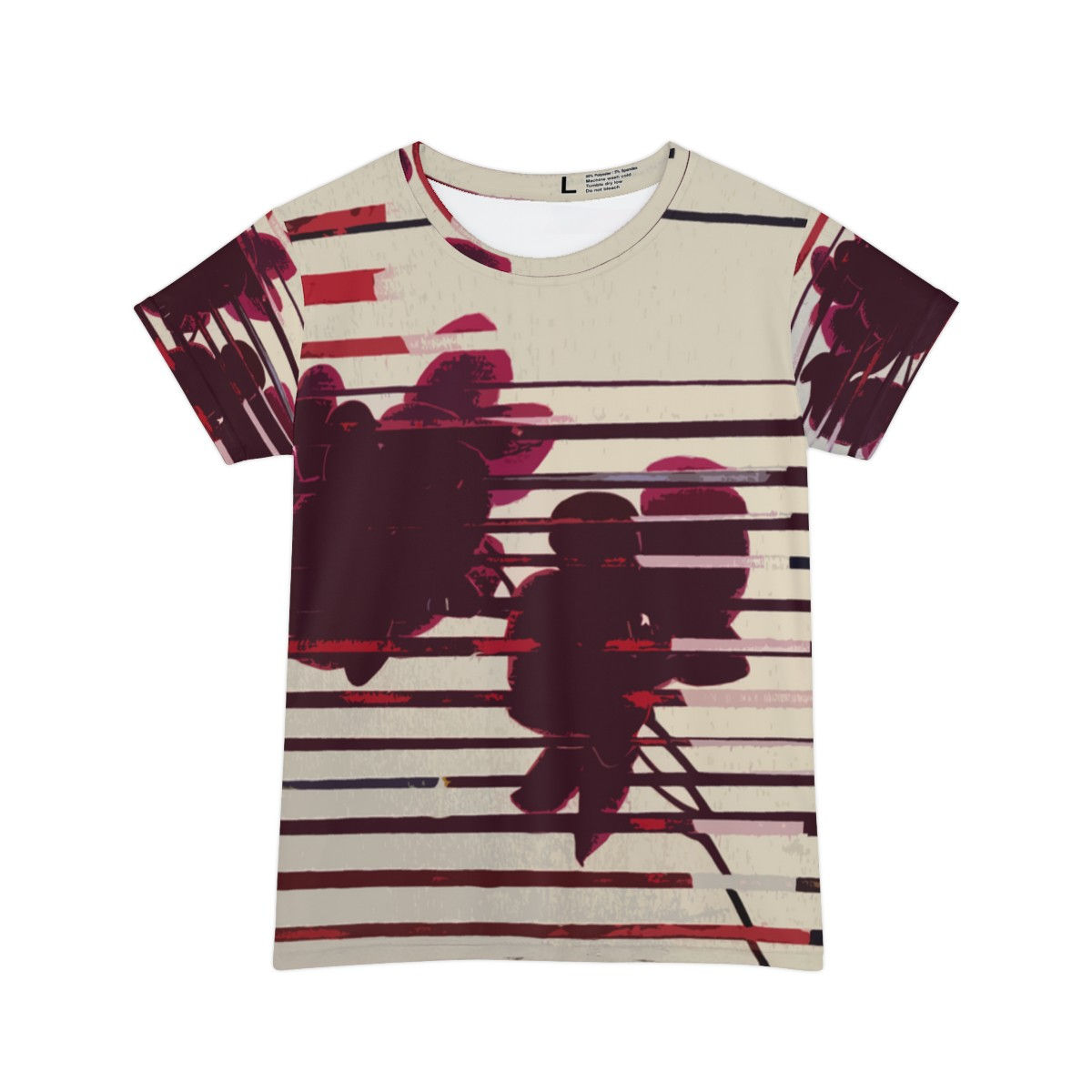 Women's Short Sleeve Shirt (AOP) - "Abstract Blooms"