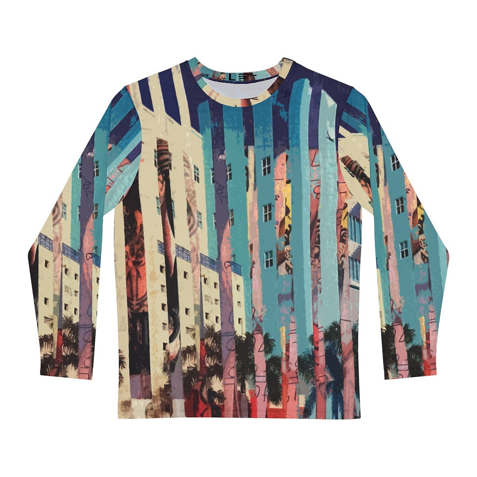 Thumbnail: Men's Long Sleeve Shirt (AOP) - "Urban Mirage"