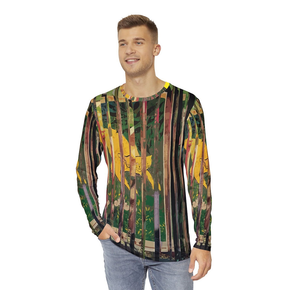 Thumbnail: Men's Long Sleeve Shirt (AOP) - "Nature's Whisper"