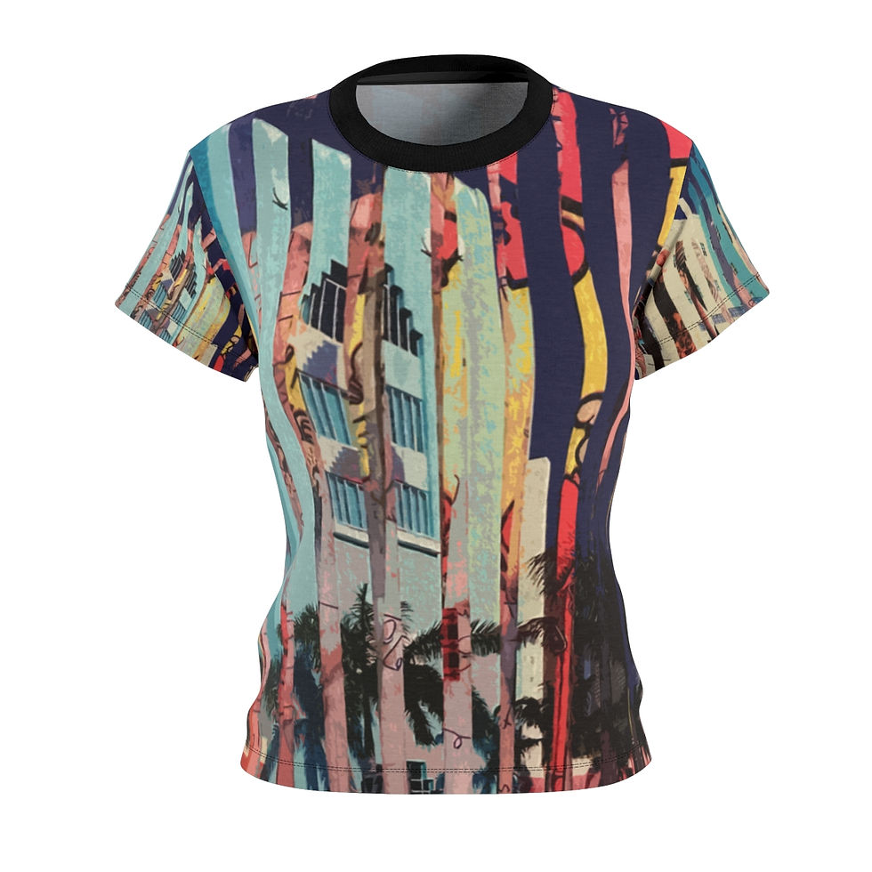 Thumbnail: Women's Cut & Sew Tee (AOP) - "Abstract Reflections"