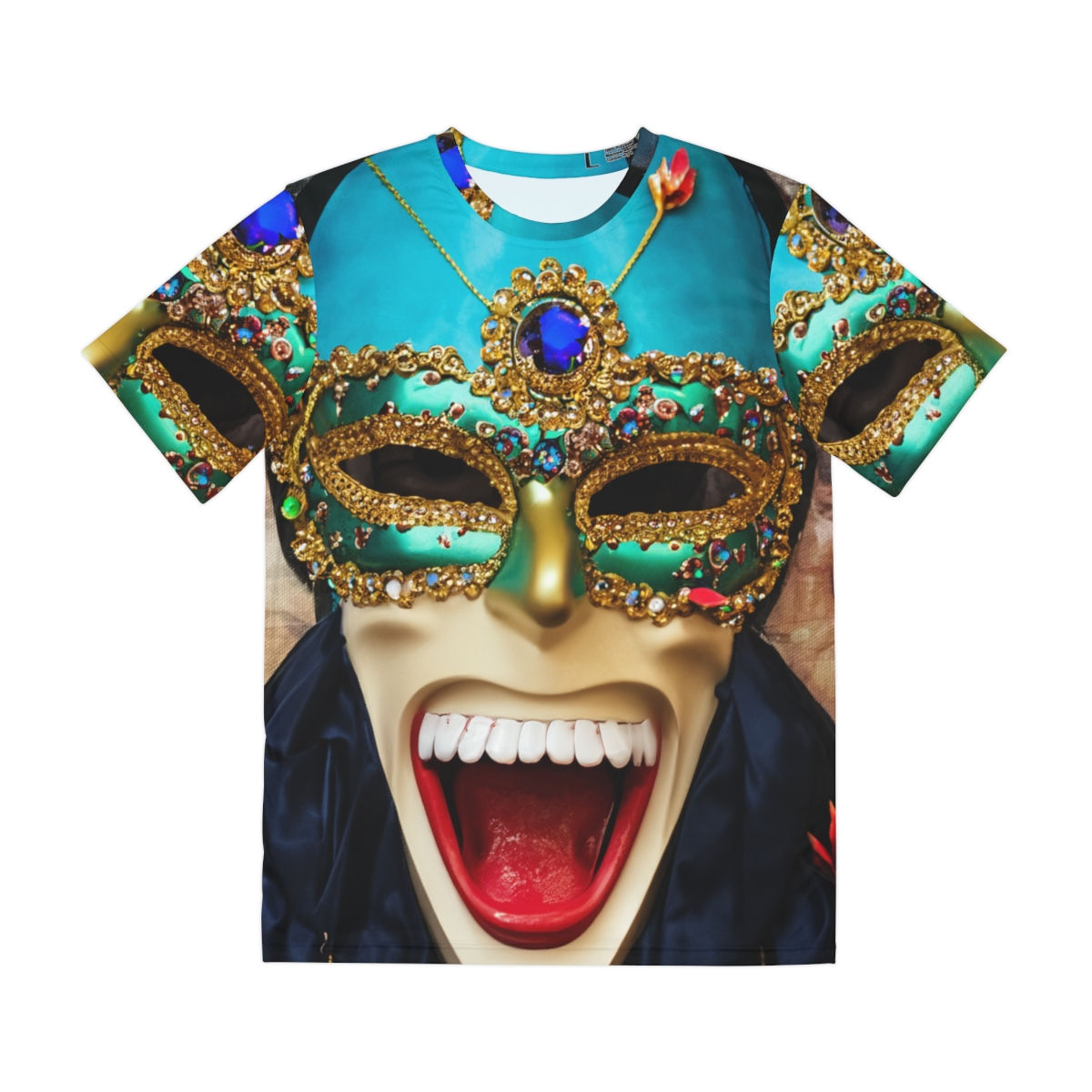 Men's Polyester Tee (AOP) - "Masquerade Power"