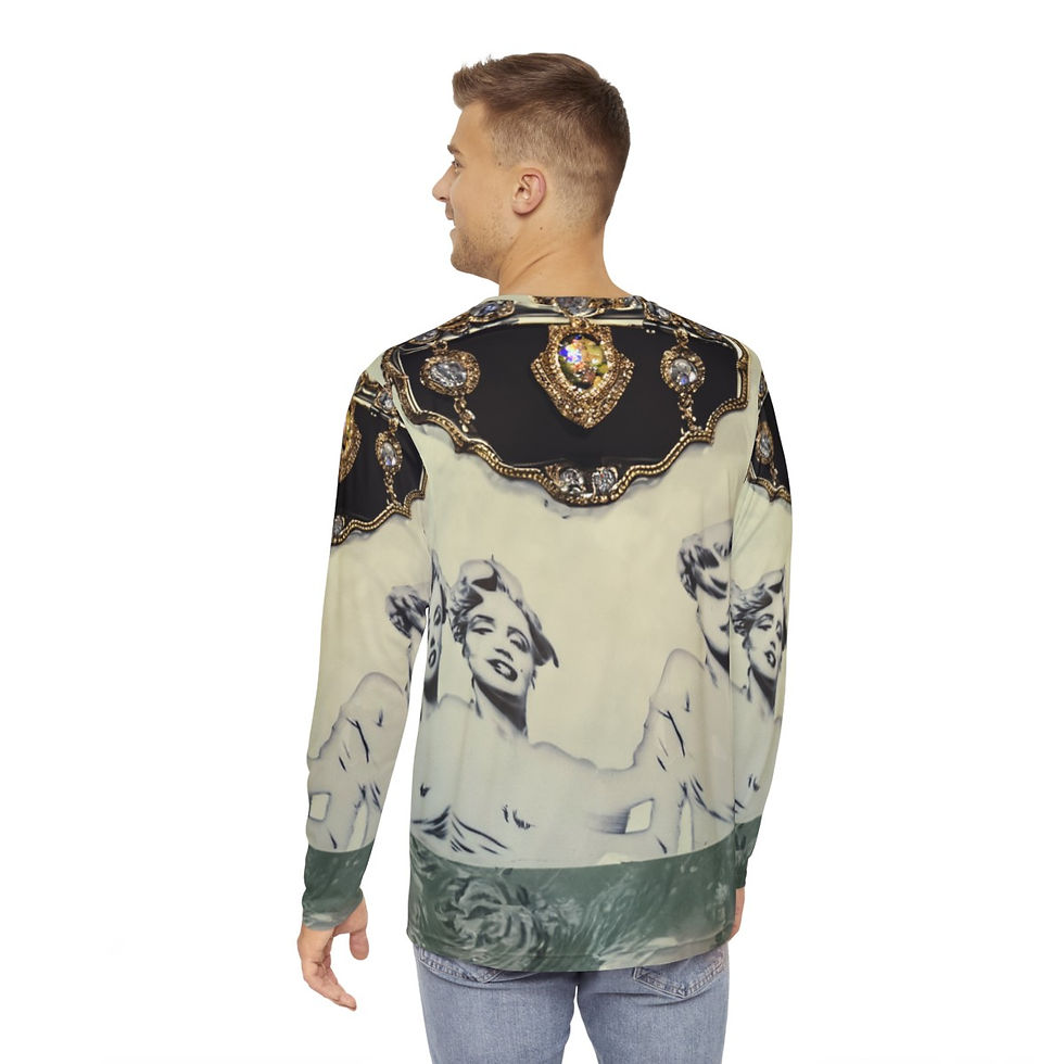 Thumbnail: Men's Long Sleeve Shirt (AOP) - "Vintage Elegance"