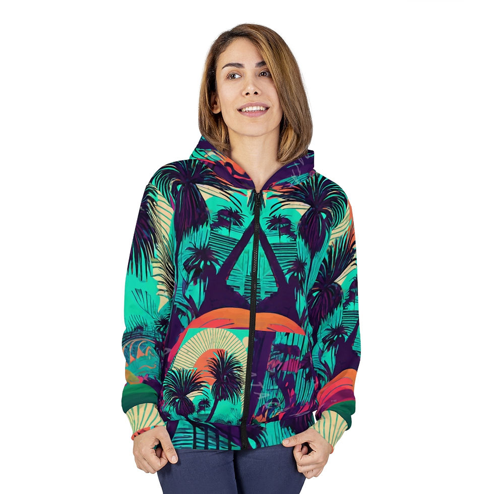 Thumbnail: Unisex Zip Hoodie (AOP)