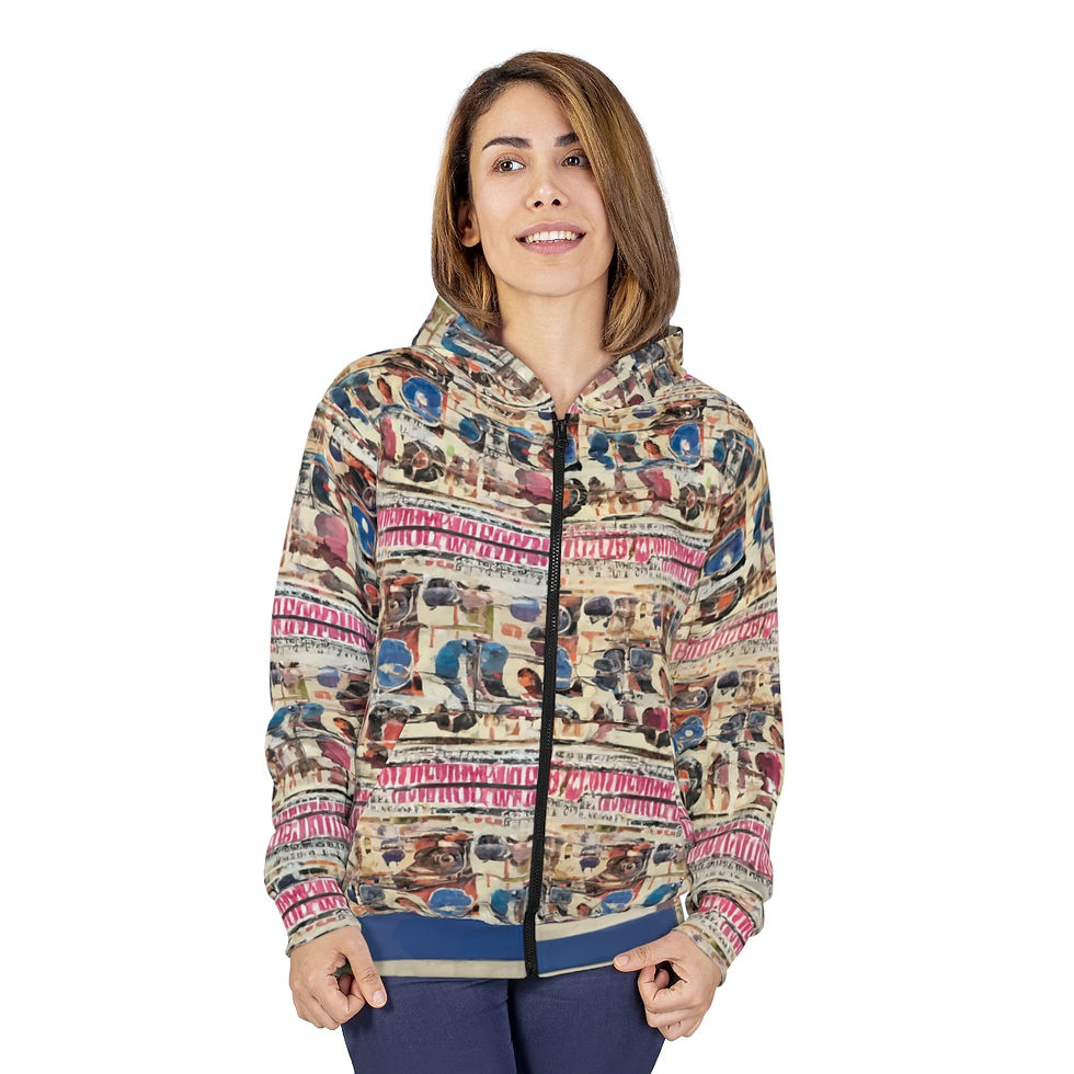 Thumbnail: Unisex Zip Hoodie (AOP)