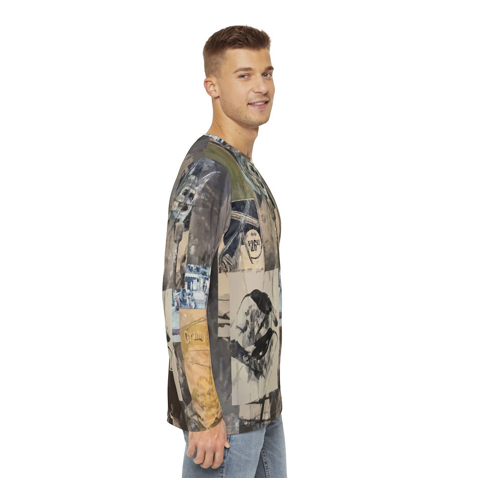 Thumbnail: Men's Long Sleeve Shirt (AOP) - "Vintage Collage"