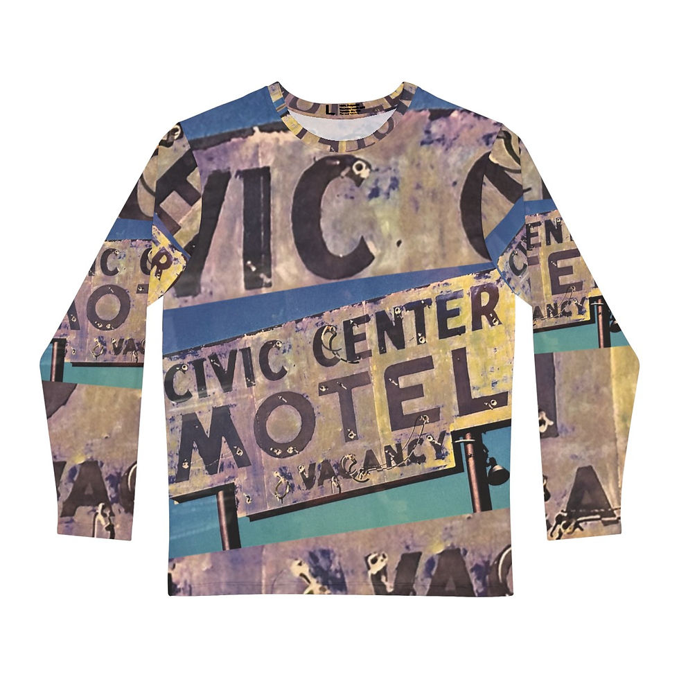 Thumbnail: Men's Long Sleeve Shirt (AOP) - "Vintage Signage"