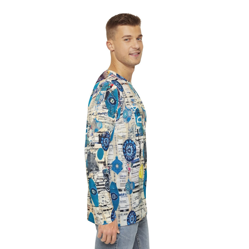 Thumbnail: Men's Long Sleeve Shirt (AOP) - "Cultural Echoes"