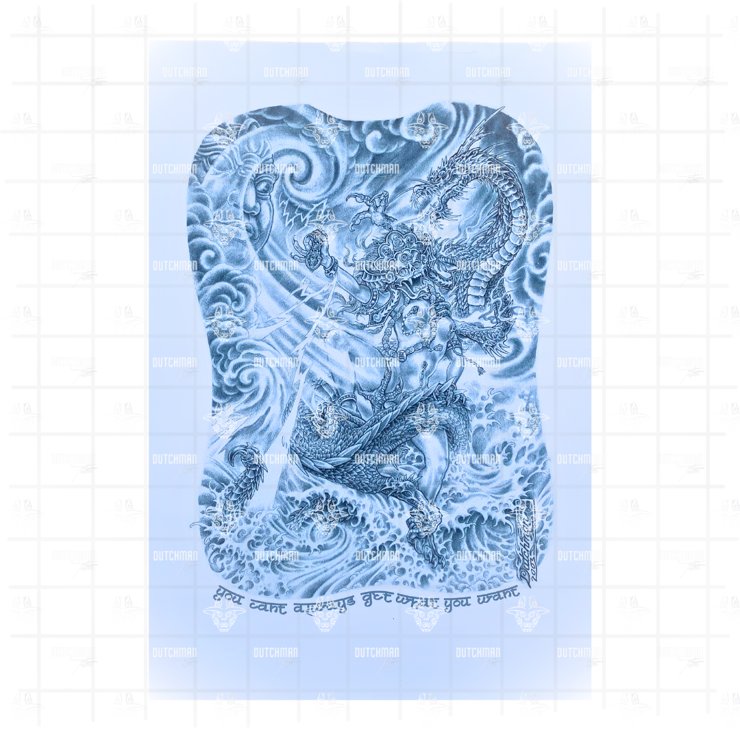 Tibetan Deity with Water Dragon