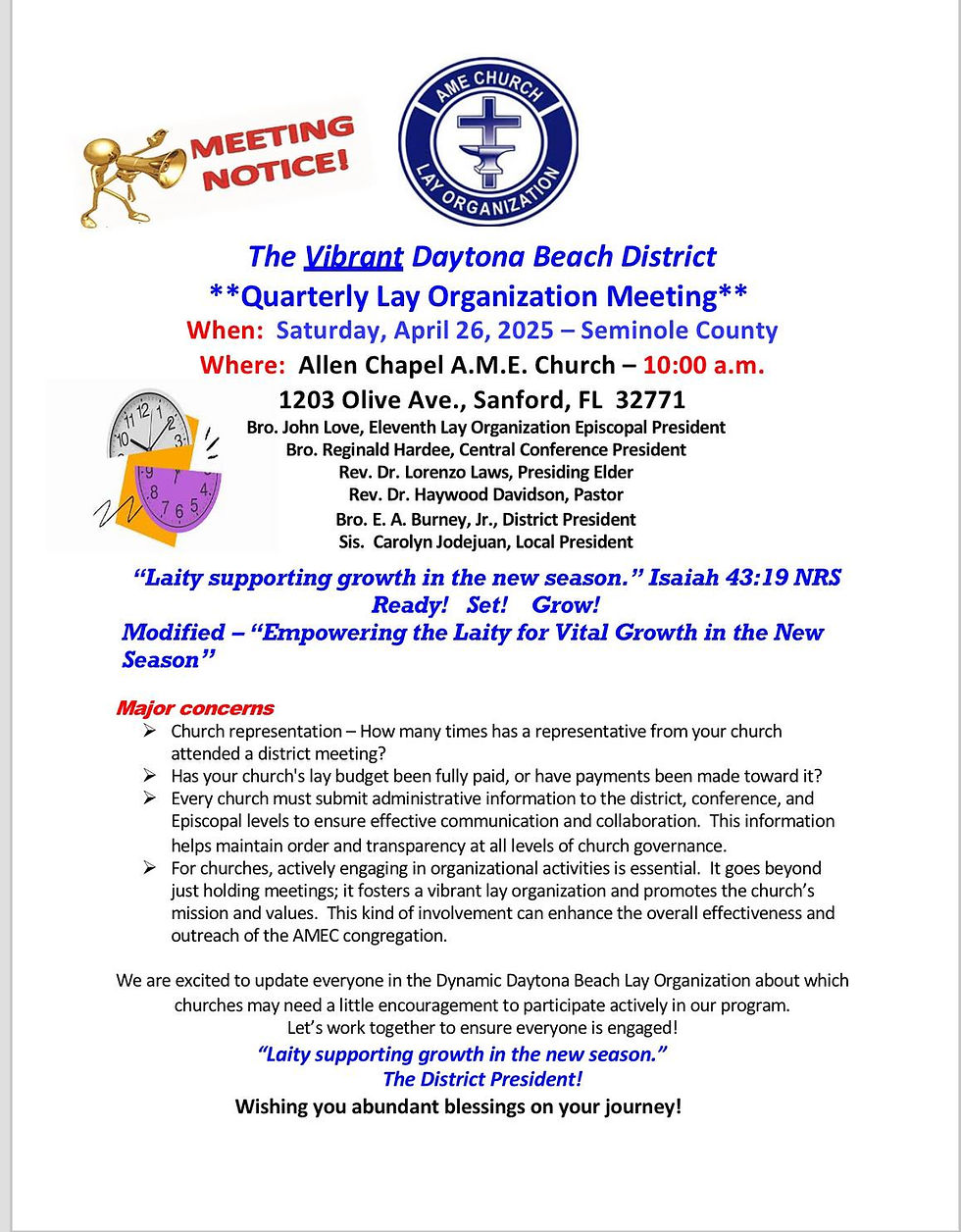District Lay Organization Meeting