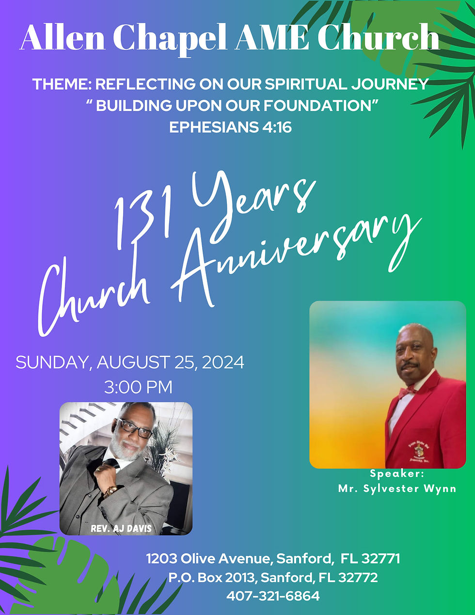 Allen Chapel AME Church Anniversary