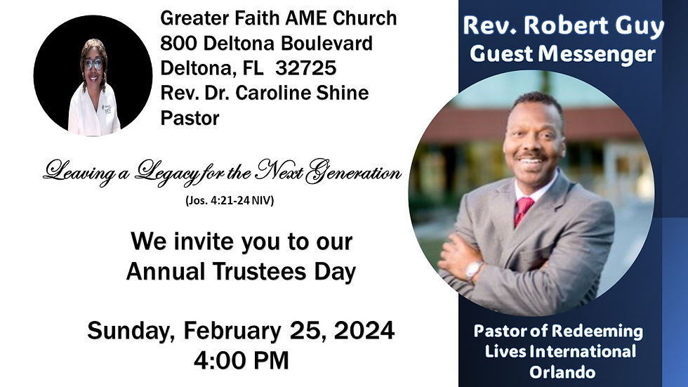 Trustees Day at Greater Faith AME