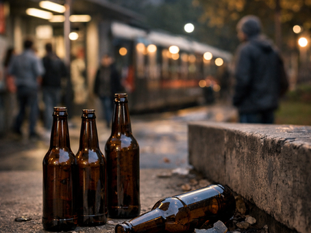 Bottiglie di vetro abbandonate: un segnale di rischio da non sottovalutare