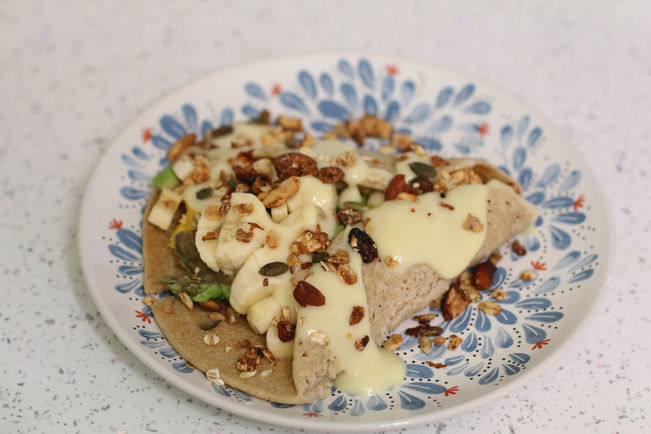 Крепы на завтрак! Crêpes for breakfast!
