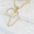 Thumbnail: Africa map necklace for women flat lay