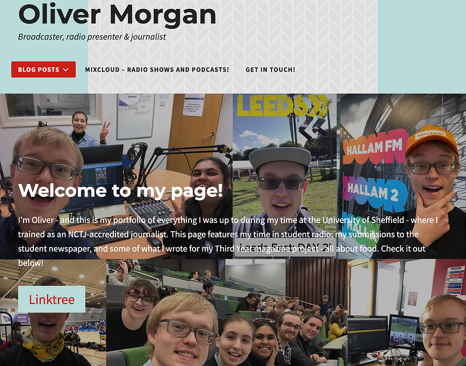 A compilation of selfies of me at different events - including Leeds Festival and the Student Radio conference