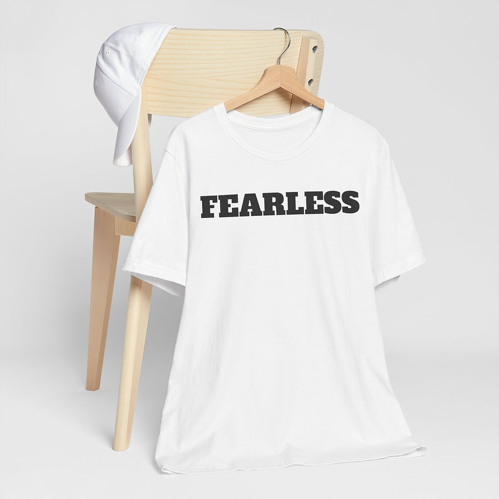 Thumbnail: Fearless Graphic T-Shirt — Bold Vintage Lettering Motivational Tee