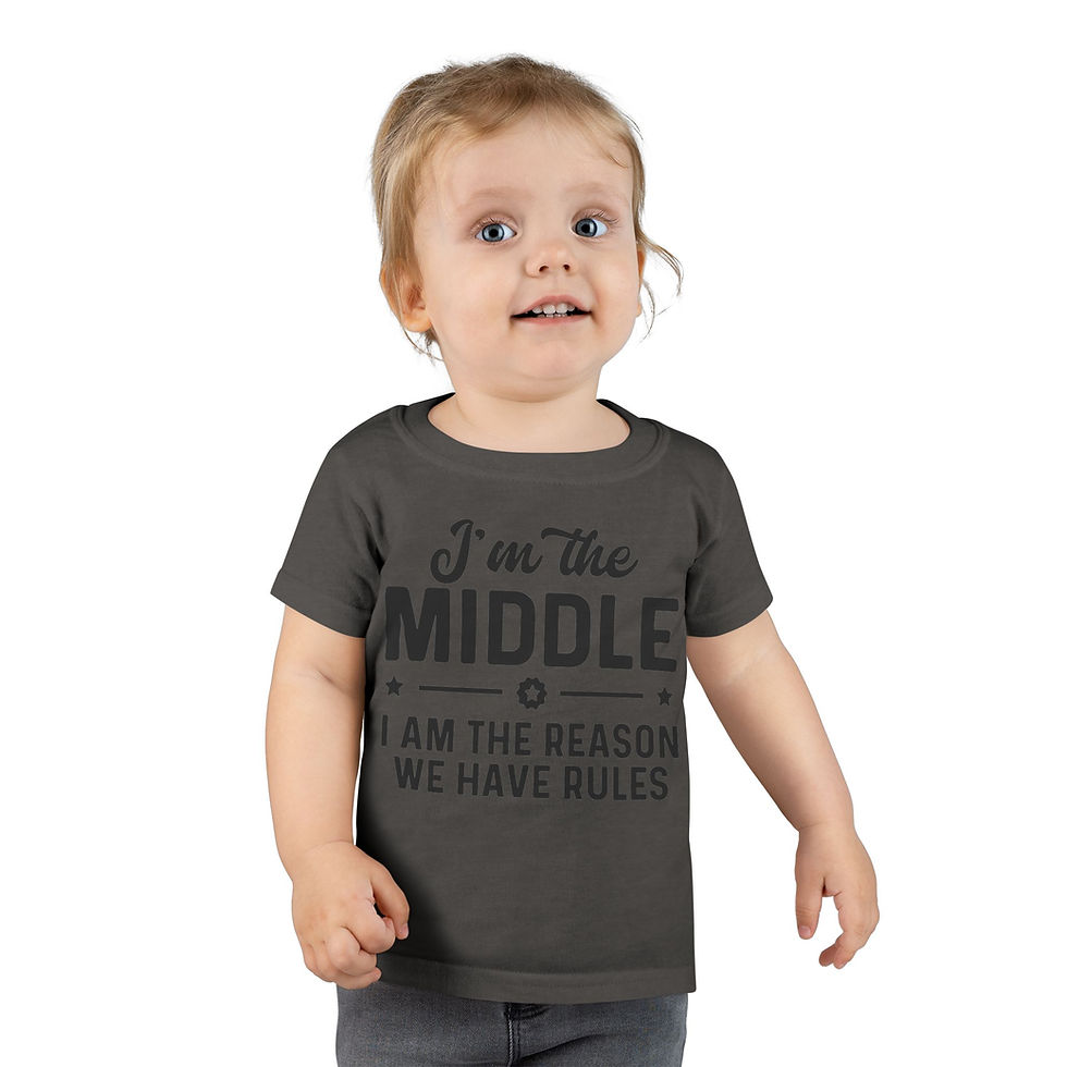 Thumbnail: Toddler T-Shirt — "I'm the Middle" Funny Middle Child Shirt