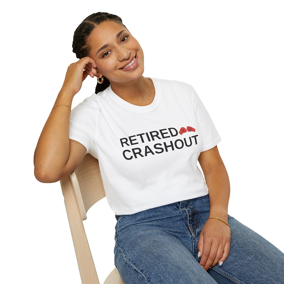 Thumbnail: Retired Crashout Softstyle Tee, Red Boxing Gloves, Crash out Tee, Funny