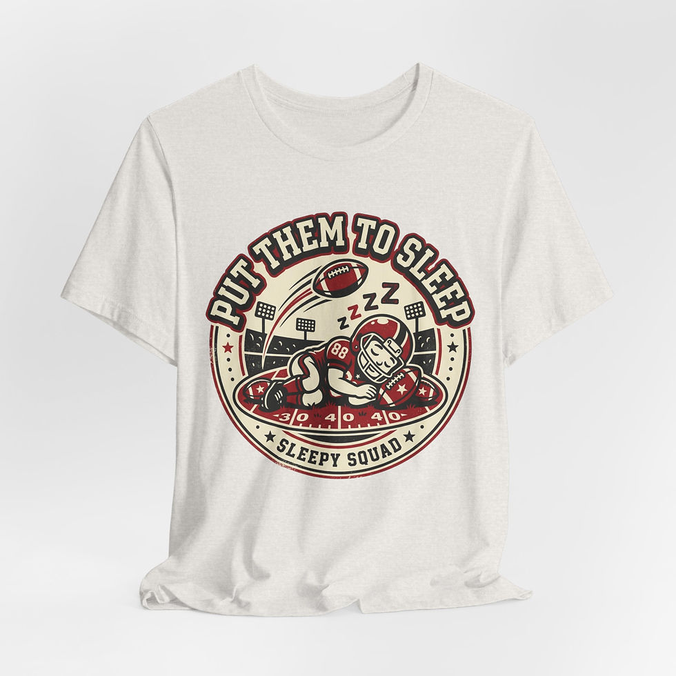 Thumbnail: Put Them to Sleep Football Tee — 'Allen 15' Vintage Sleepy Squad Shirt