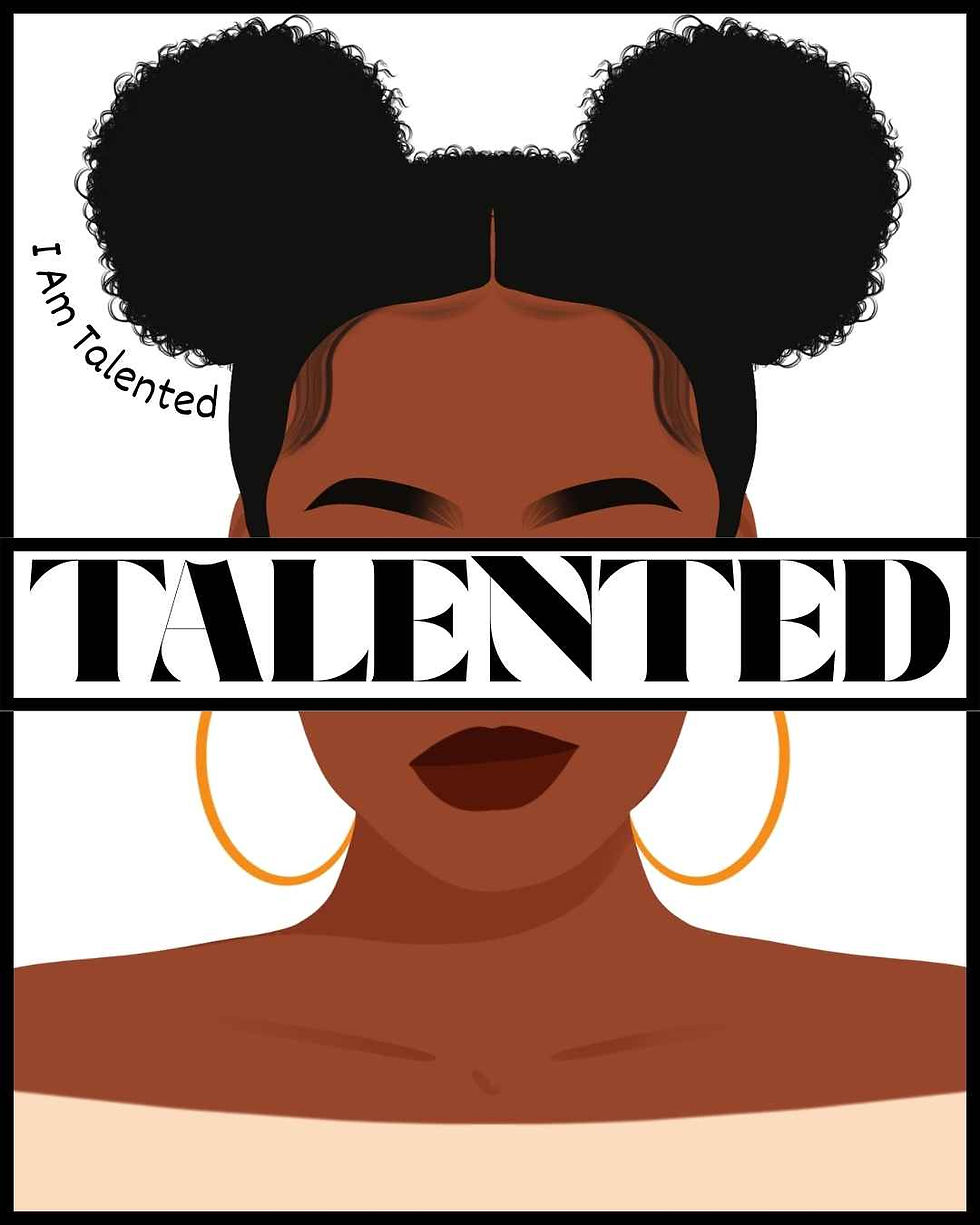Thumbnail: Talented | Modern Black Woman Inspirational Printable Wall Art
