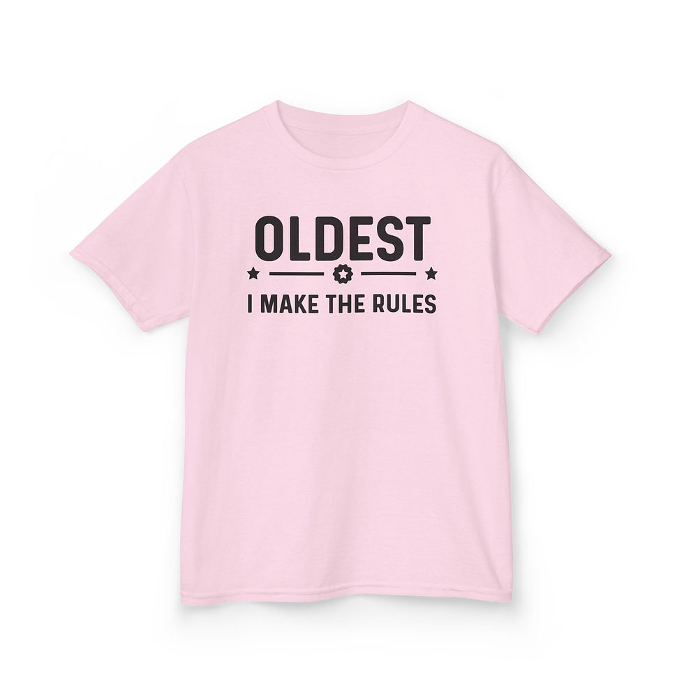 Thumbnail: Oldest Kids T‑Shirt – "Oldest I Make The Rules" Sibling Shirt