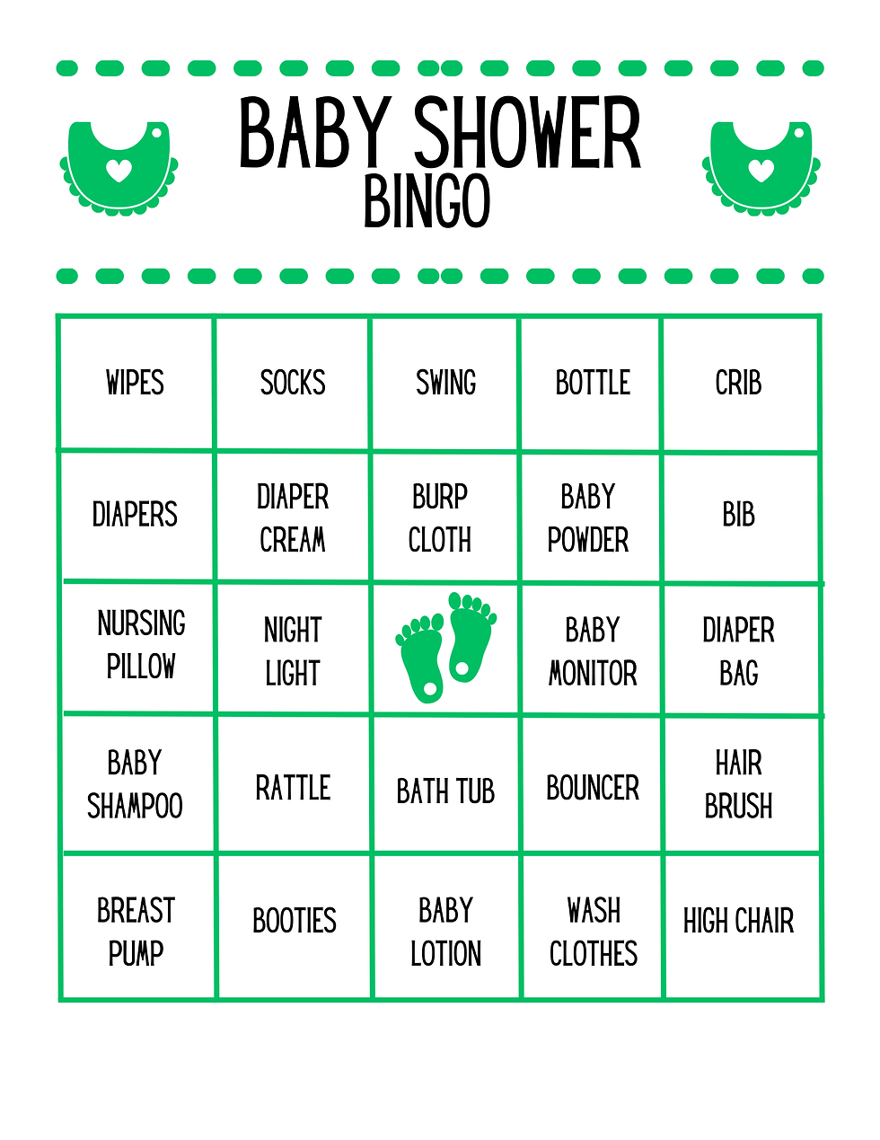 Thumbnail: Green Bib Baby Shower Bundle, Cute, Fun, Instant Download, Who Knows