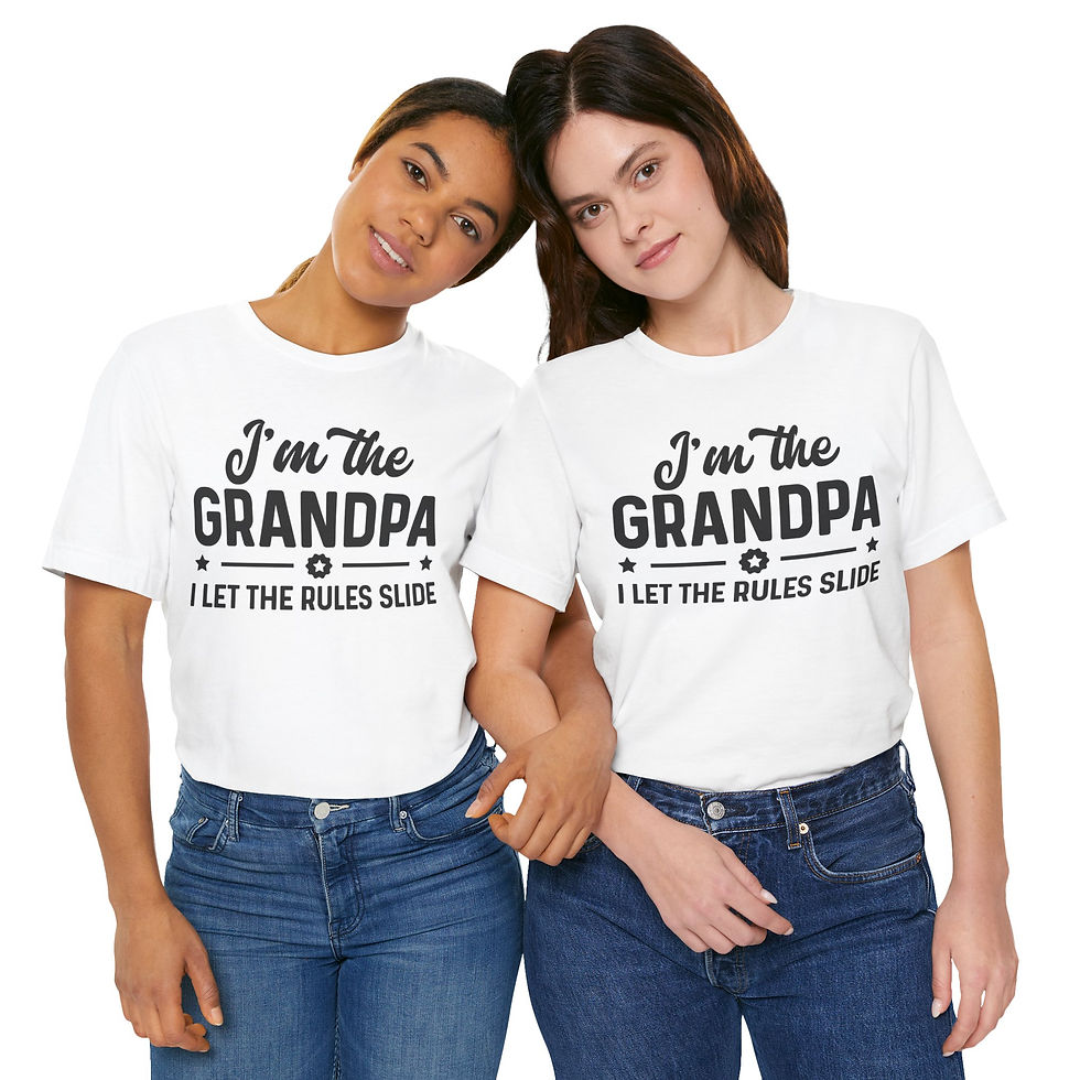 Thumbnail: Grandpa T-Shirt - "I'm the Grandpa I Let the Rules Slide" Funny Father's Day Tee