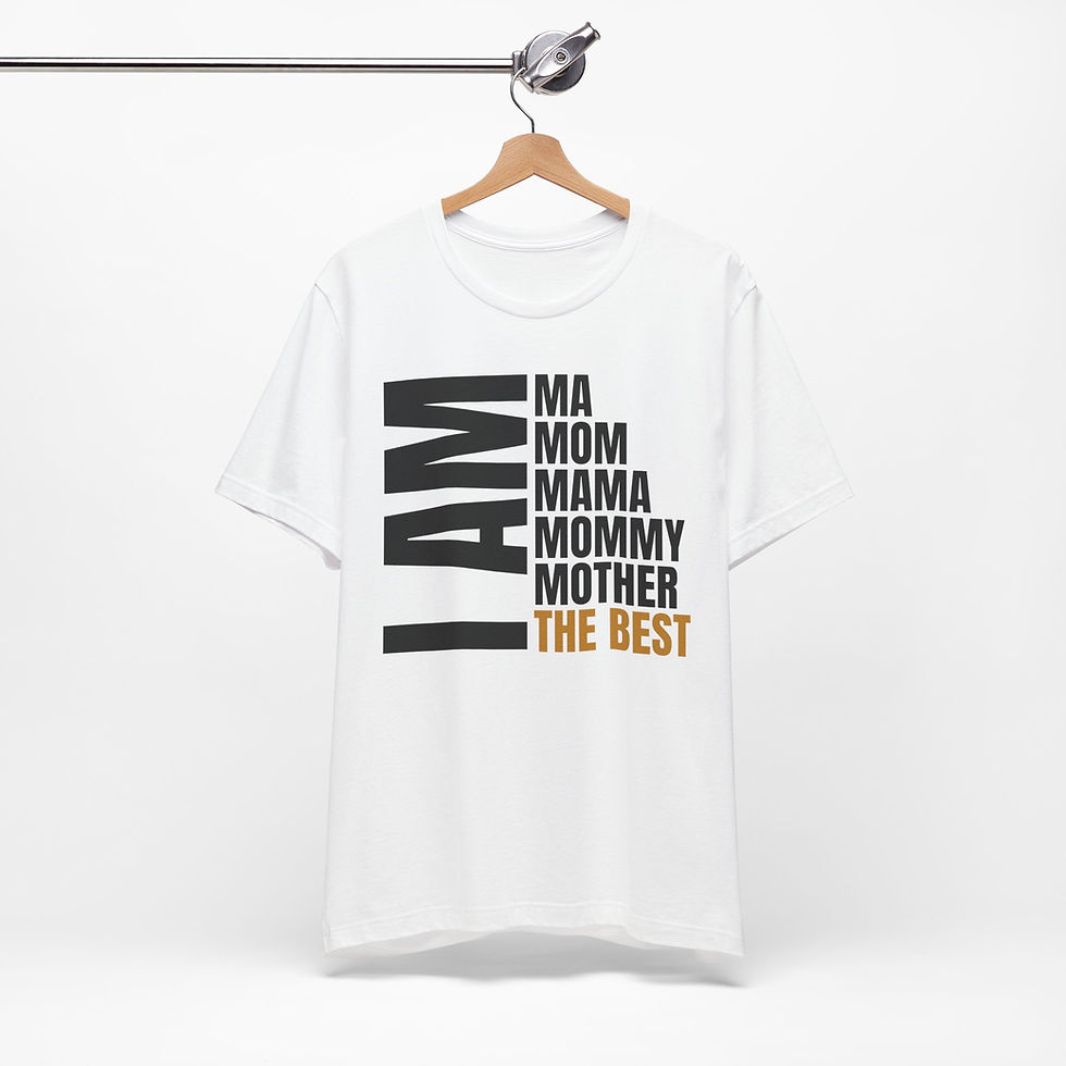Thumbnail: Best Mom Unisex Short Sleeve Tee - I AM Mama, Mommy, Mother Design