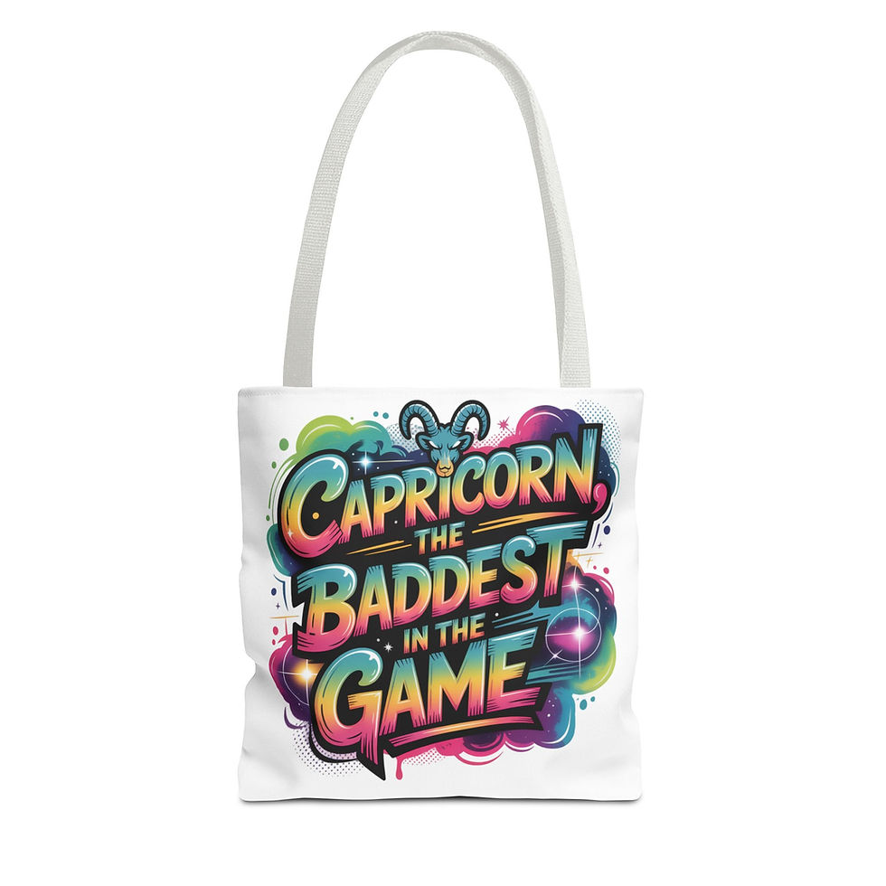 Thumbnail: Capricorn Tote Bag - The Baddest in the Game, Zodiac Gift