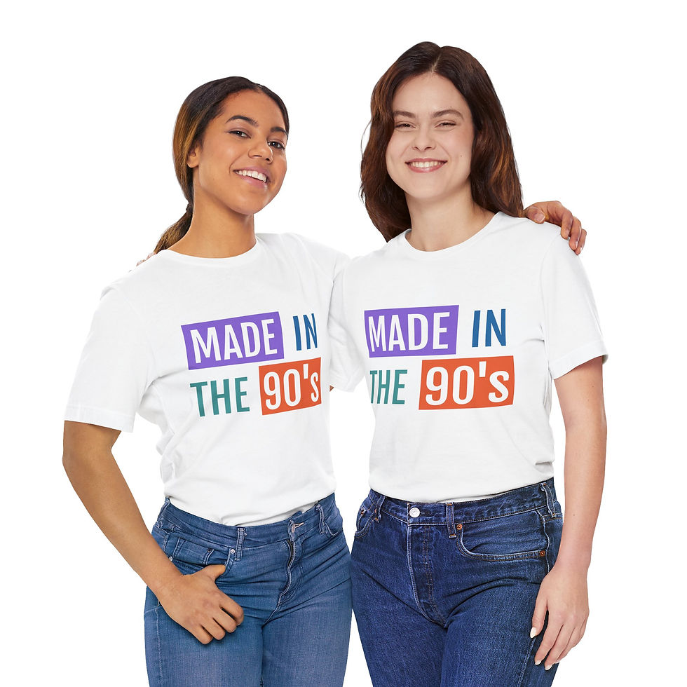 Thumbnail: Made in the 90's T-Shirt - Retro 90s Graphic Tee for Nostalgia Gifts